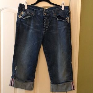 7 For All Mankind Cropped Jeans EUC